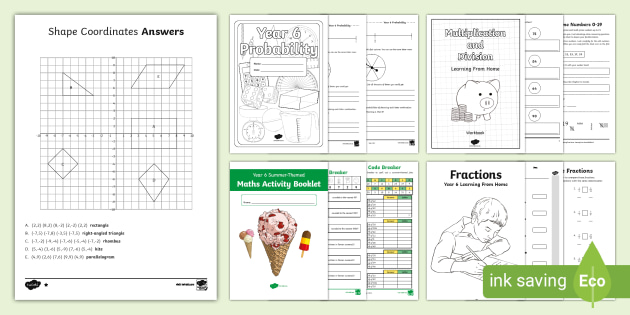 year 6 maths homework booklet