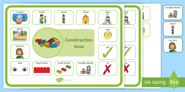 Eyfs Construction Area Communication Activity Mat