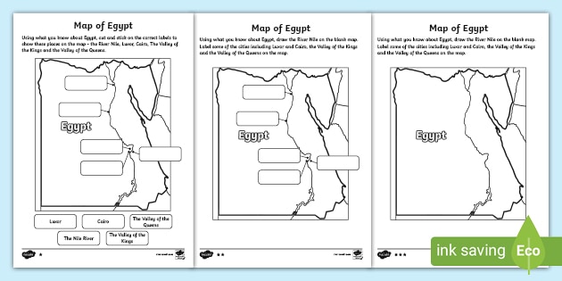 * NEW * Map of Egypt: Labelling Worksheet (teacher made)