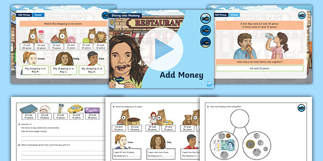 adding money year 3 white rose maths teaching pack