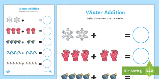 Winter Counting Worksheet