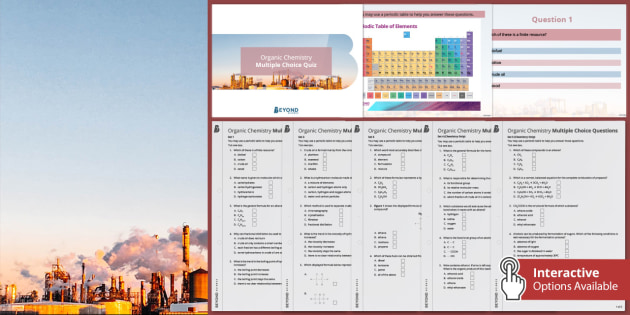 AQA GCSE Organic Chemistry Quiz Revision Pack