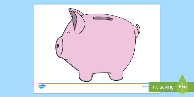 Plain Piggy Bank Worksheet / Worksheet 