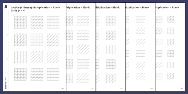 lattice chinese multiplication blank grids beyond maths