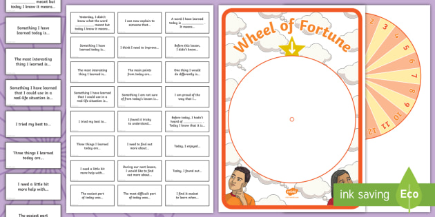 Plenary Themed Wheel of Fortune Spinning Wheel Activity Pack