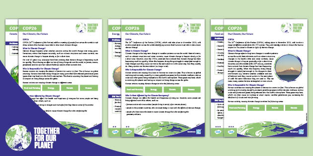 Cop26 Lks2 Fact Sheet Climate Change Resources Twinkl