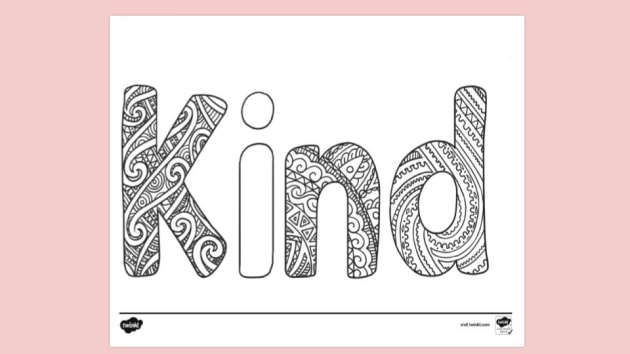 FREE! - Abstract With Words Colouring Sheet | Colouring Sheets