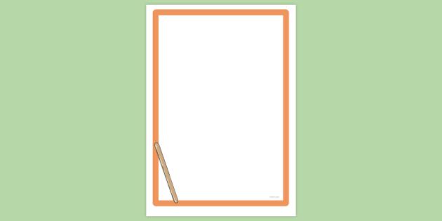Simple Blank Breadstick Page Border | Printable Resources