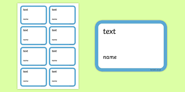 Tudor L16 Labels Template