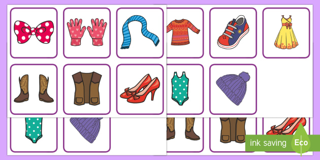 Clothes Pairs Matching Game (Teacher-Made) - Twinkl