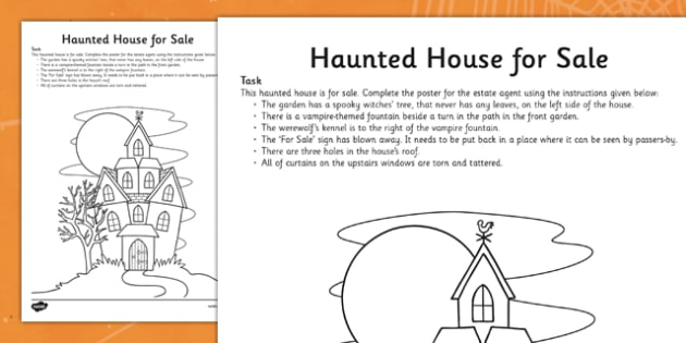 Haunted House for Sale Task (teacher made)