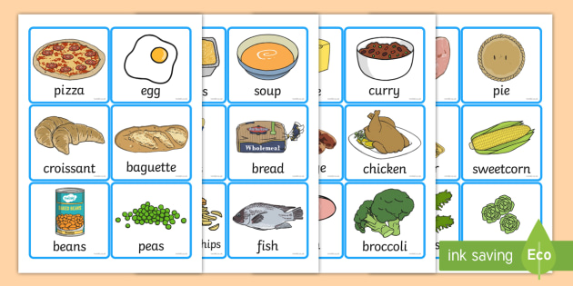 Food Word and Picture Cards (teacher made)