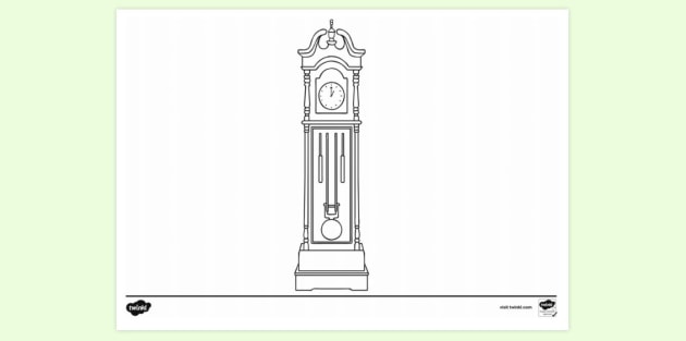 FREE! - Grandfather Clock Colouring Sheet | Colouring Sheets