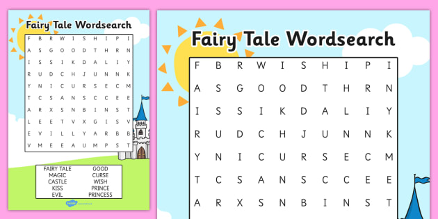 Fairy Tale Word Search - ESL Word Games