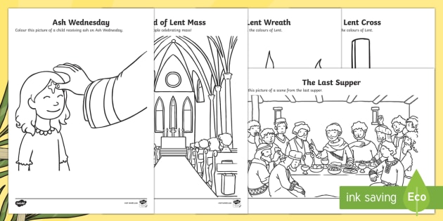 Ash Wednesday Colouring Pack Easter Teaching Resource