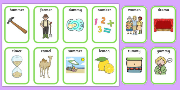 Medial m Playing Cards (teacher made)