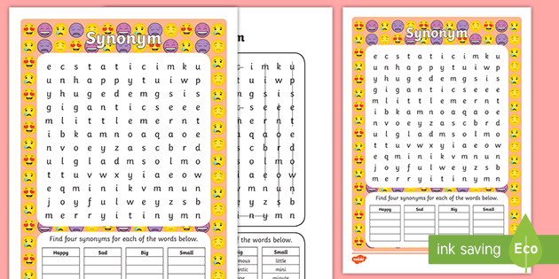 Synonyms Puzzles for Grades 3-5 by Teaching is a Work of Art