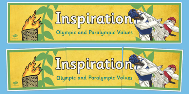 Inspiration Olympics And Paralympics Values Display Banner
