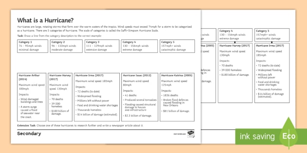 What Is a Hurricane? Worksheet / Worksheet (teacher made)