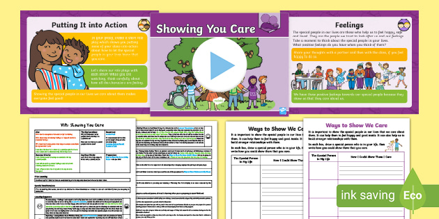 PSHE and Citizenship KS1 VIPs Lesson 6: Showing You Care Lesson Pack