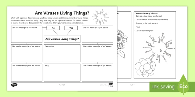 Are Viruses Living Things? Discussion Activity - Twinkl