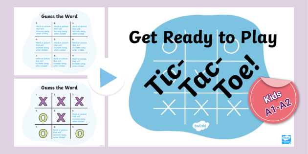 👉 ESL Editable Tic-Tac-Toe [Kids, A1-A2]