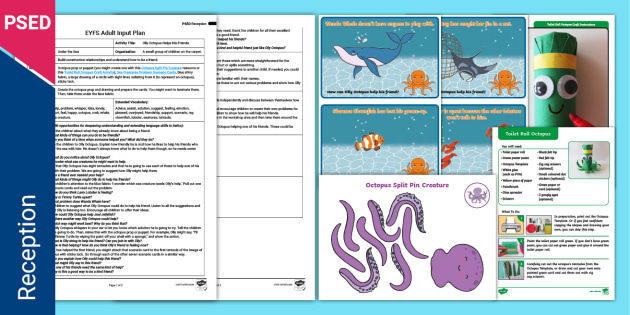 EYFS Olly Octopus Helps His Friends Adult Input Plan and Resource Pack