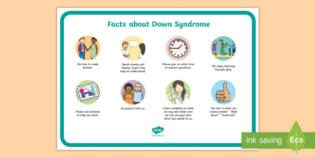 Facts About Down Syndrome A4 Display Poster Teacher Made