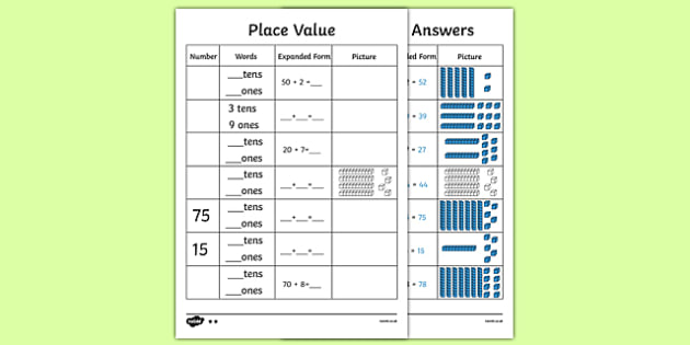 place value year 2 worksheets ks1 teacher made