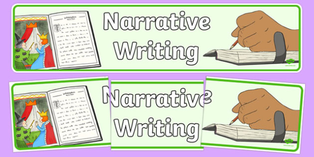 Narrative Writing Display Banner Teacher Made