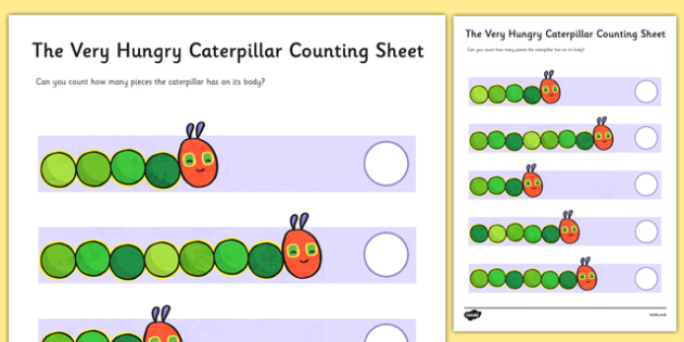 FREE! - Counting Caterpillar | The Very Hungry Caterpillar | Maths
