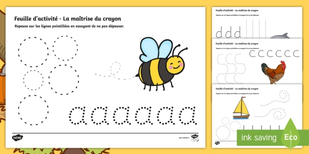 Feuilles D Activites Sur L Automne La Maitrise Du Crayon