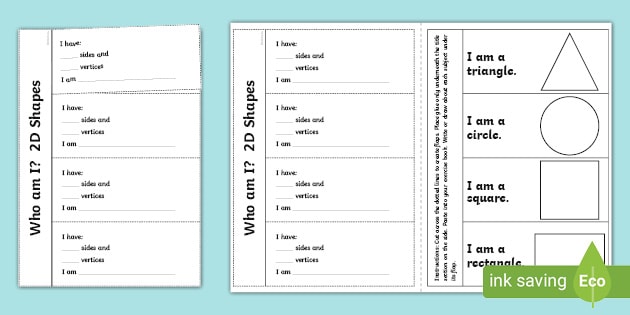 Who Am I 2d Shapes Flip Book Teacher Made Who Am I 2d Shapes Flip Book Teacher Made