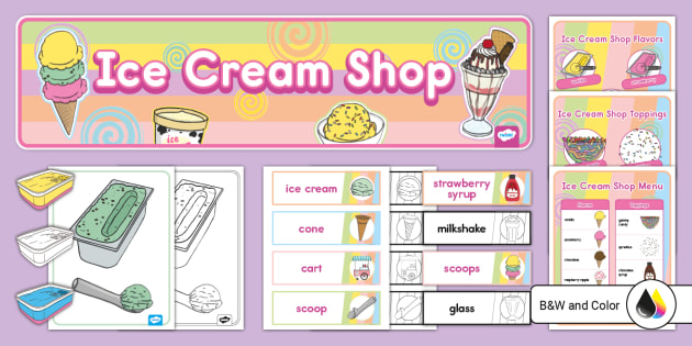 Build an Ice Cream Recipe Game Pretend Play Dramatic Play -   Matching  games, Pattern activities, Summer preschool activities