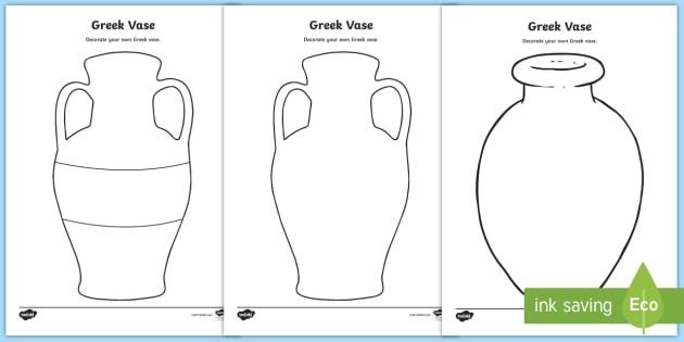 An Ancient Greek Vase Template | Ancient Greece | Twinkl