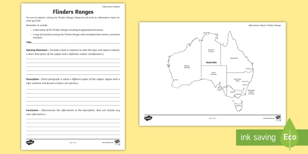 Flinders Ranges Outline Australian States and Territories – Flinders Ranges Information Report