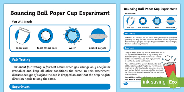 Bouncing Ball Paper Cup Experiment (Teacher-Made)