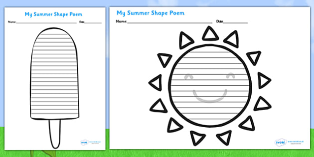 T T 11494 Summer Shape Poetry Templates_ver_1