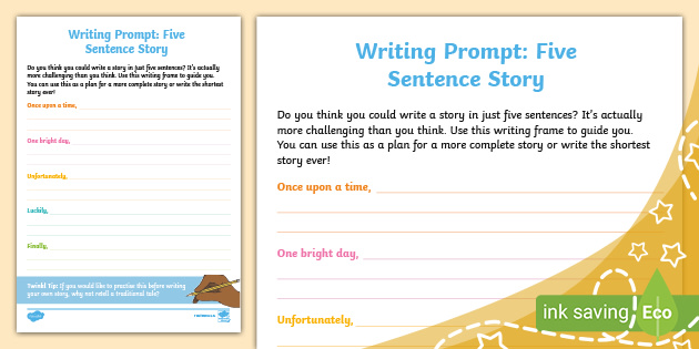 writing-prompt-five-sentence-story-teacher-made