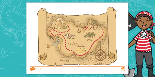 Jake S First Day Desert Island Treasure Map Teacher Made