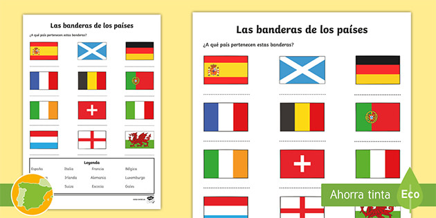 A2 banderas del mundo póster de recursos educativos 