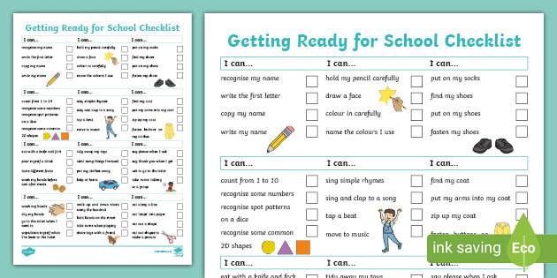 My Starting Primary School Checklist Primary Resource