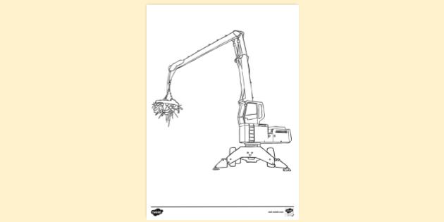 FREE! - Electro Magnet Crane | Colouring Sheets