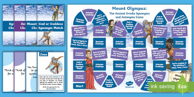 UKS2 Mount Olympus: The Ancient Greek Synonyms and Antonyms Game