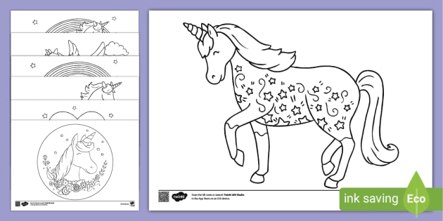 Free Printable Unicorn Coloring Pages - Fun Crafts Kids