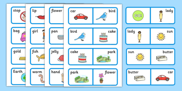 Compound Word Dominoes Game (with Words) - compound word