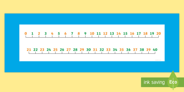 0 To 40 Number Line