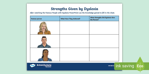 FREE! - Dyslexia Strengths Worksheet - SEND Resources