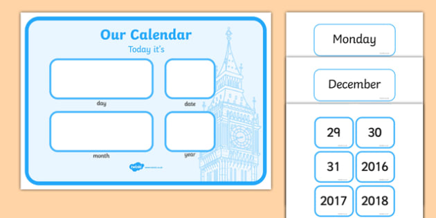 English Calendar (teacher made)