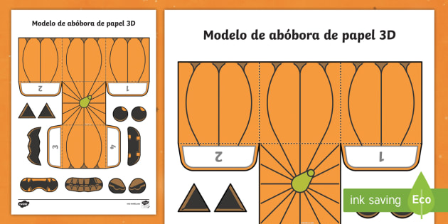 Molde de Abóbora Halloween para imprimir e recortar - Artesanato Passo a  Passo!